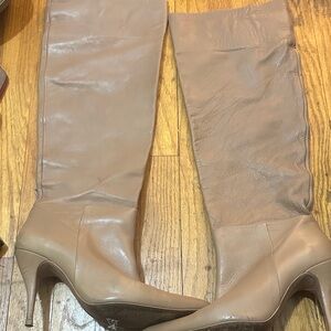 Zara Taupe Heeled Boots